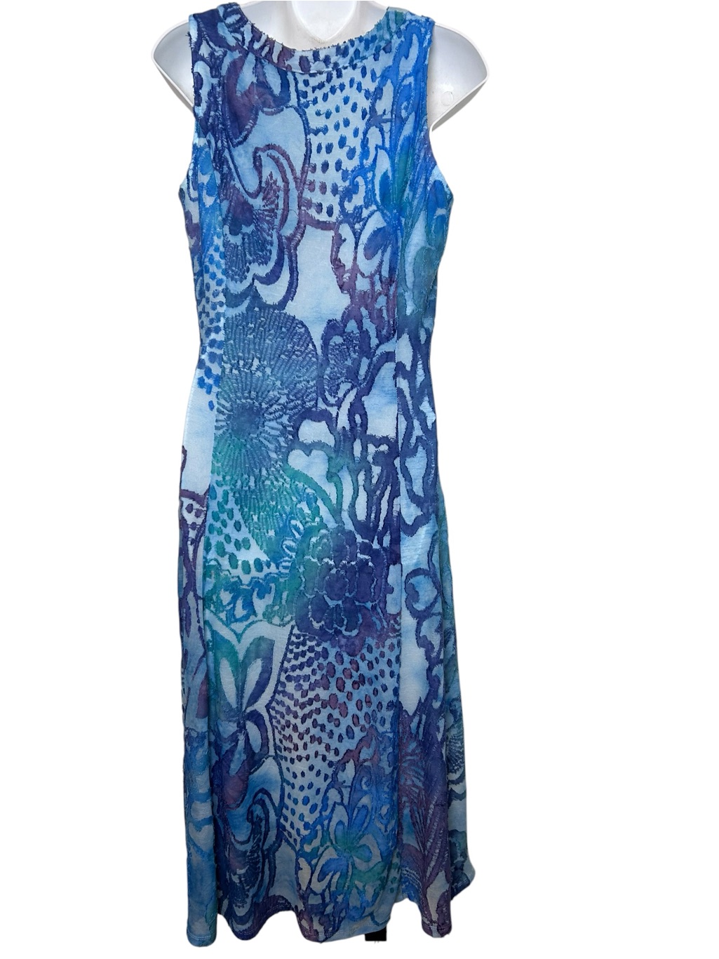 Petalura Blue Dress And Jacket Set Size Small Burnout Maxi Wedding Artsy Coastal — image 5 of 8